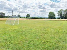 A football field with goalposts at Boundcliffe Farm Allerston near Pickering