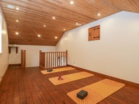 A yoga studio with mats and blocks at The Croft in Vowchurch near Peterchurch