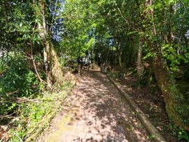 A pathway surrounded by trees and shrubs at No. 4 Lansdowne Village, Kenmare, The Ring of Kerry, County Kerry