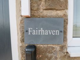 A slate plaque with the name Fairhaven at Fairhaven Cottage in Ugthorpe near Runswick Bay