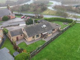 An aerial view of a house with a garden at Seacrest Lodge in Scarborough
