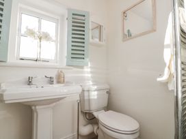 A bathroom with a sink and toilet at Croft View in Fylingthorpe near Robin Hood's Bay