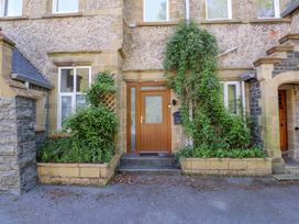 A front entrance door with plants on either side at Menai View near Menai Bridge