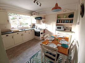 A kitchen with a table set for dining at Dubrovnik