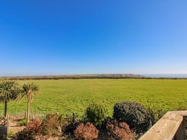 An open field with plants and a clear blue sky at The Station in Bolberry