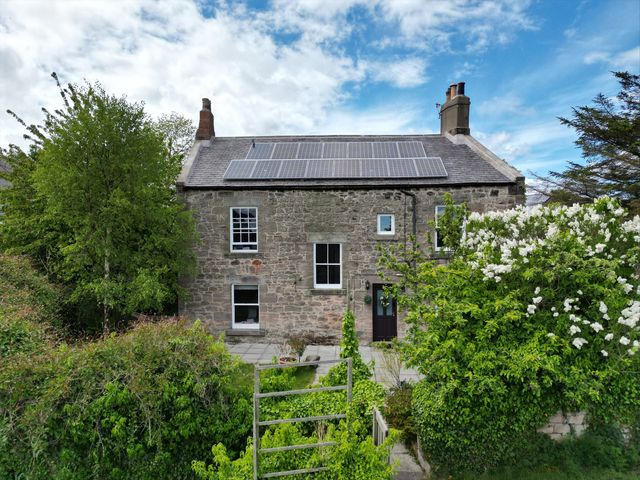 A house with solar panels and plants at Wonderland in Tweedmouth, Berwick-Upon-Tweed