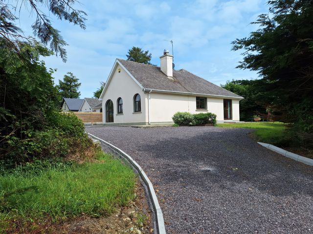 A house with a driveway and greenery at Lilly's Bungalow in Timoleague