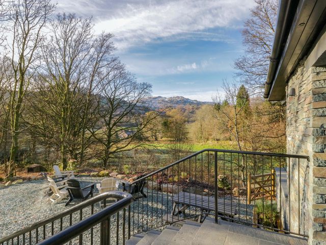 An outdoor space with chairs and gravel at The Old Bunkhouse in Grasmere