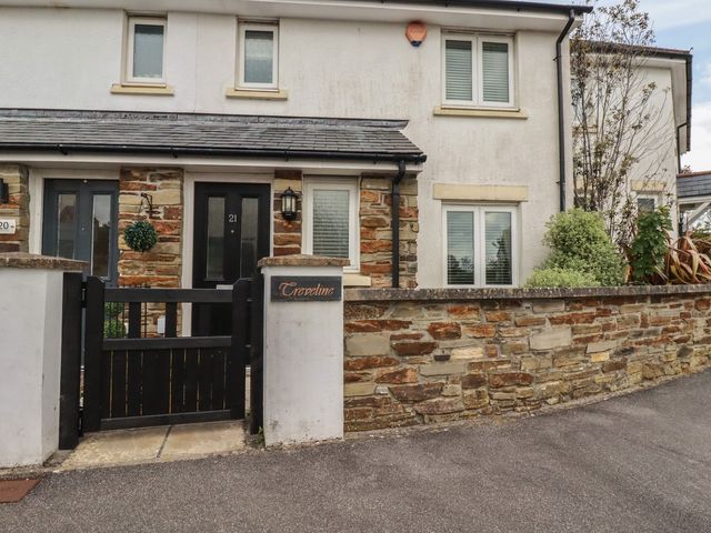 A house with front door and gate at Treveline in St Mabyn