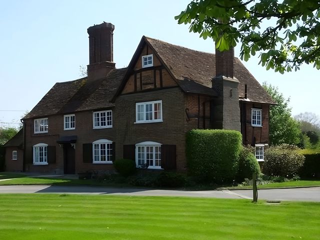A house with a chimney and windows in Tring