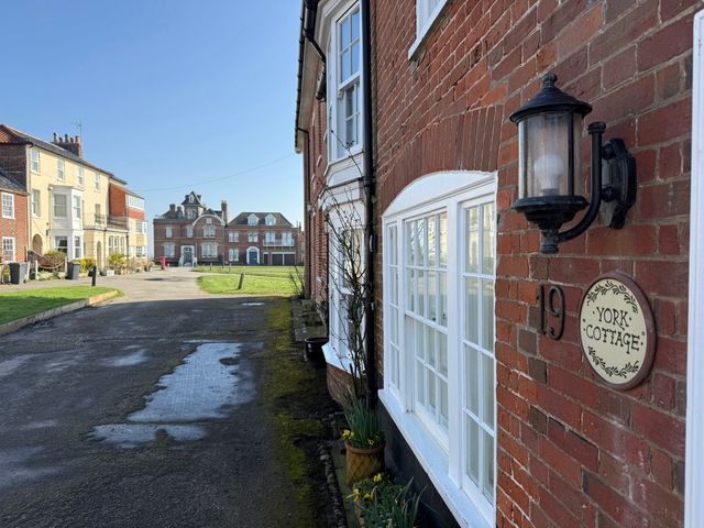 A view of York Cottage and neighboring buildings in Southwold