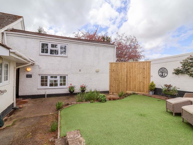 A garden with plants and a wooden fence at The Apple Loft in Exeter