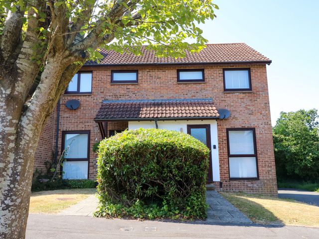 A house with a bush and tree at 73 Pennywell Gardens in New Milton