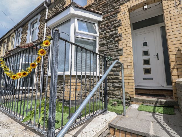 An entrance with steps and a door at 5 Gelli Terrace in Caerphilly