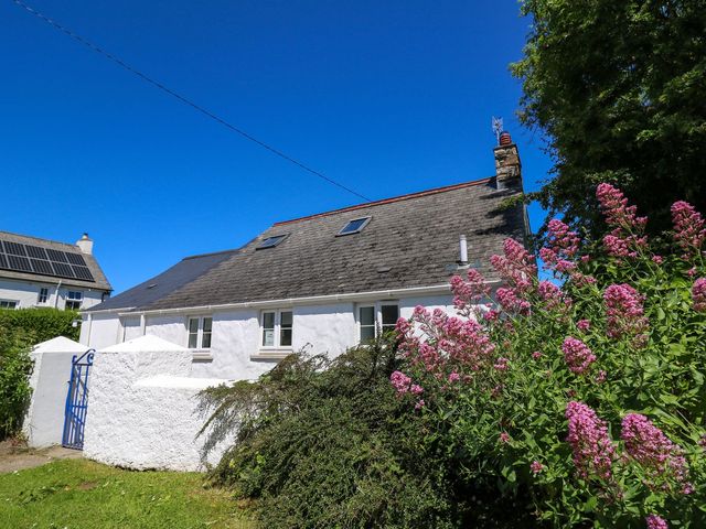 A house with flowers and a gate at Tegfan in Newport