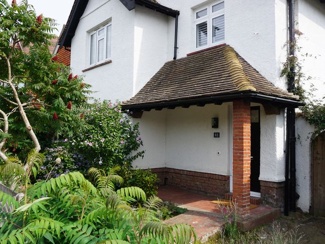 A front porch of a house with greenery at 41 Terminus Avenue Bexhill-On-Sea