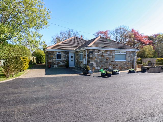 A bungalow with a driveway and plants at Blacksmiths Cottage in Shilbottle
