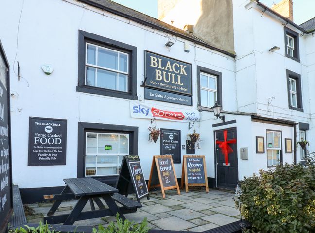 An outdoor view of the Black Bull pub and restaurant in Bishop Auckland