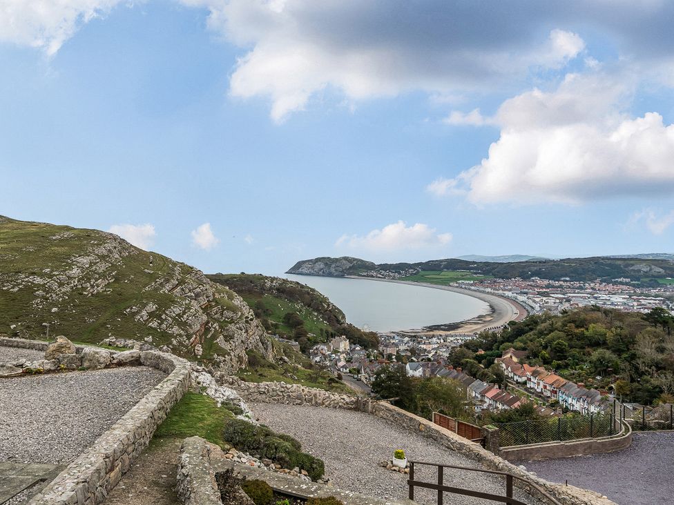 A view of the coastline and town at Ty Mawr, Great Orme in Llandudno
