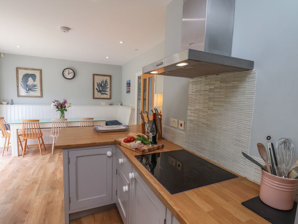 A kitchen with a countertop and stove at 21 Eskdaleside in Sleights