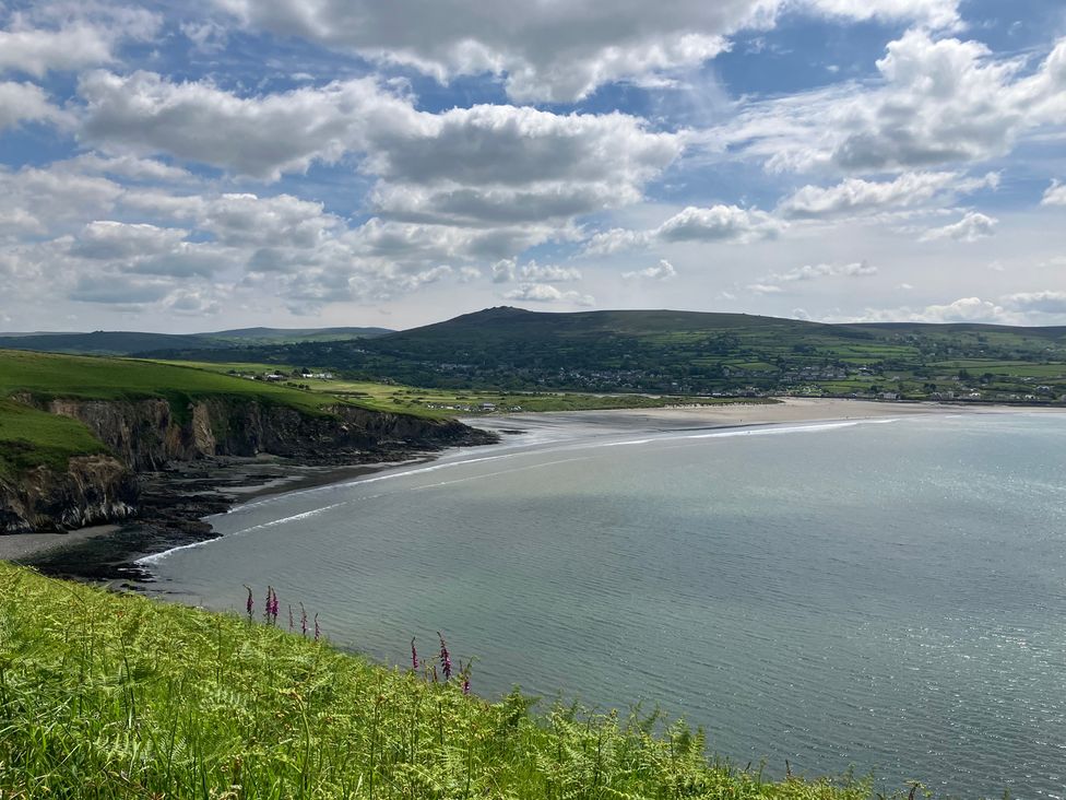 A coastal view with cliffs and sea at West End Cottage in Newport, Pembrokeshire