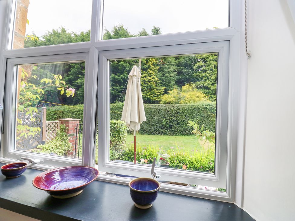 A kitchen with a view of the garden at 4 Ford Street Lanchester