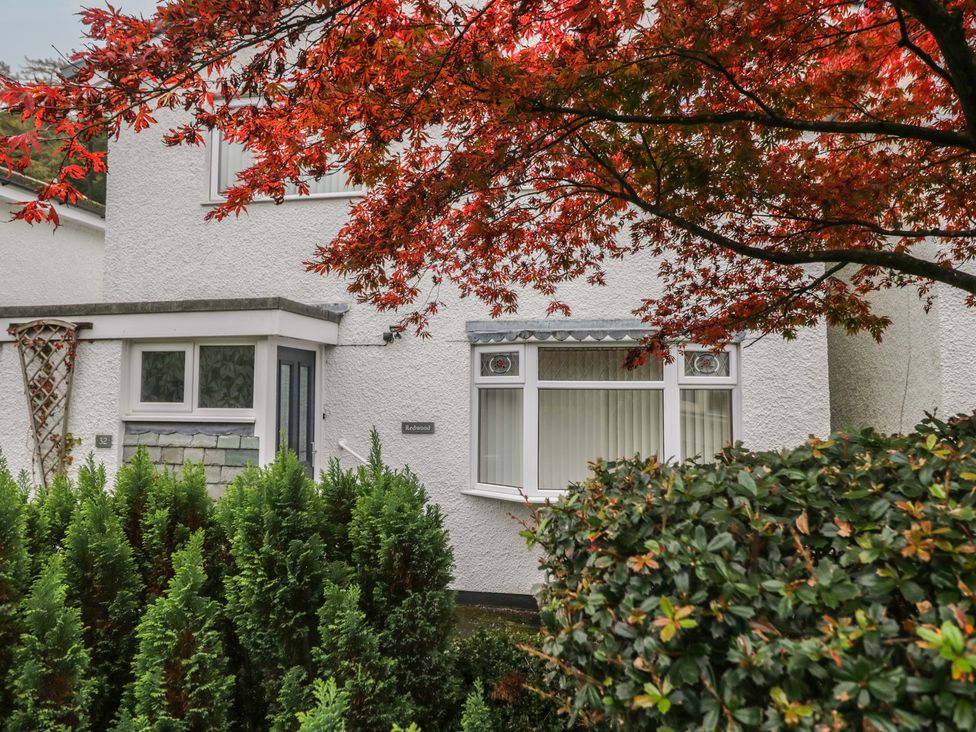 A house exterior with a window and foliage at Redwood in Ambleside