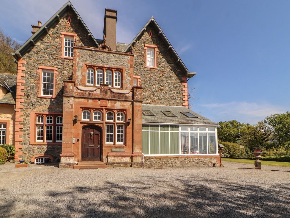An exterior view of a house with a conservatory at South View Keswick