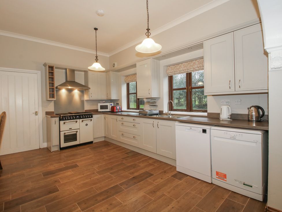 A kitchen with counter space and appliances at The Park in Ludlow