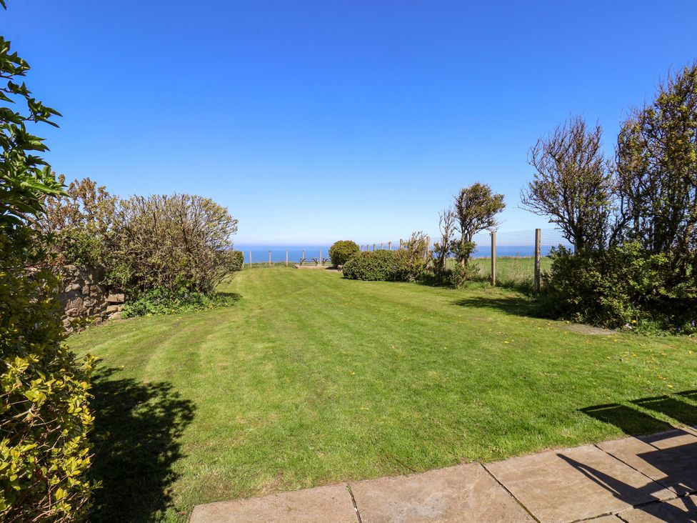 A garden with grass and hedges at Voebroch in Lythe