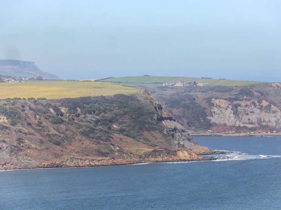 A view of coastline and cliffs near the sea at Voebroch in Lythe