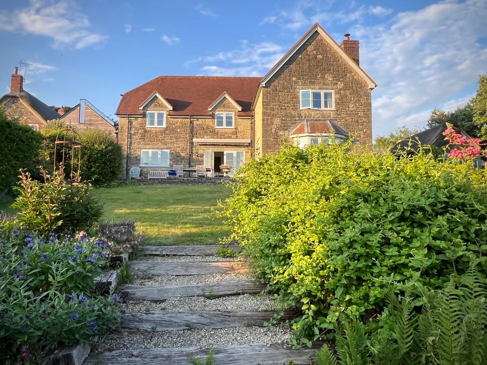 A house with garden and steps at Samstone in Donhead St. Mary near Ludwell