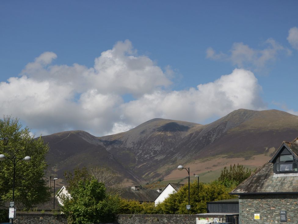 A view of mountains and houses at Walkers Retreat in Keswick