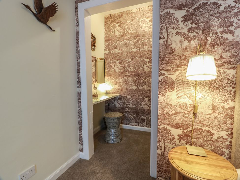 A study area with a mirror and lamp at South Segganwell - Culzean Castle in Maybole