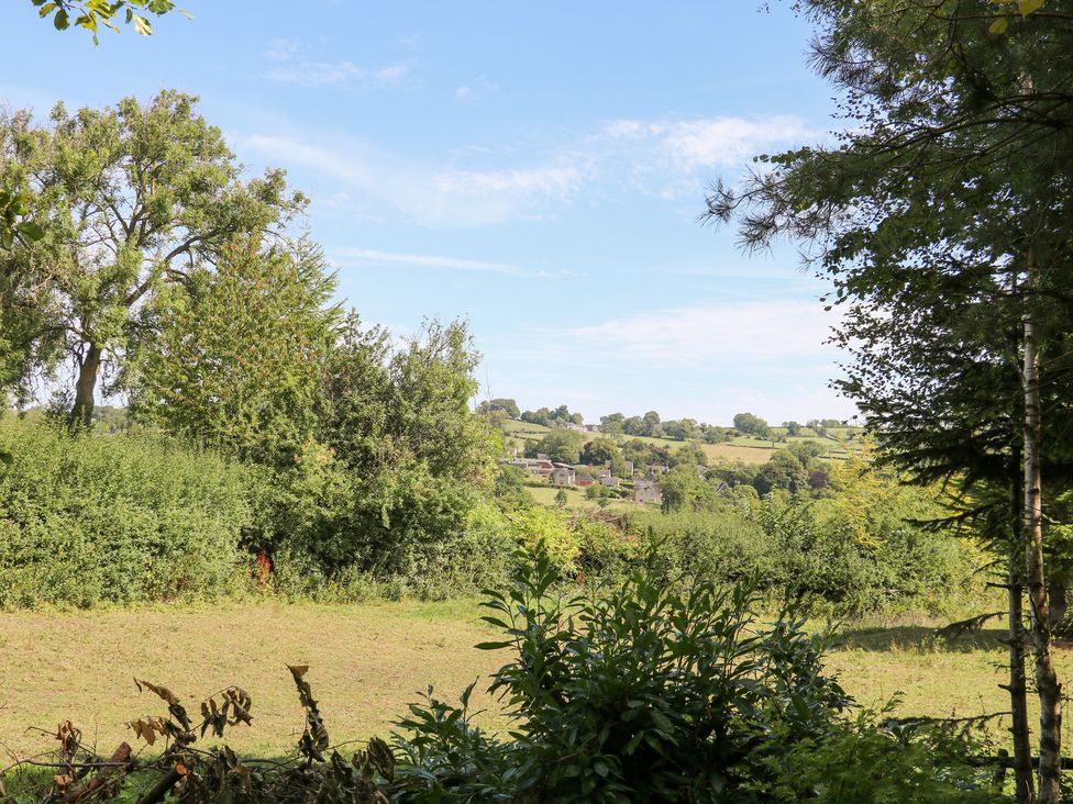 A view of fields and trees at Ladycroft Barn in Ashbourne