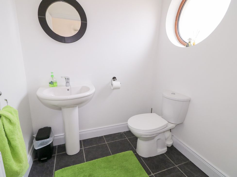 A bathroom with a sink and toilet at Ard na Gréine, Glenties, County Donegal