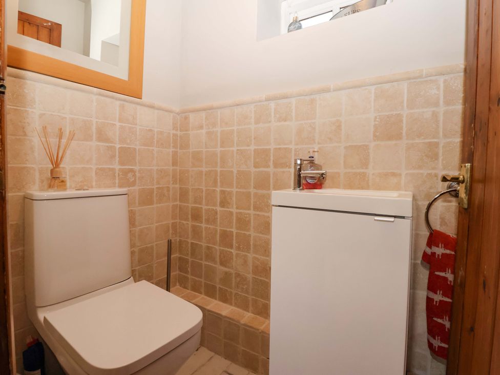 A bathroom with a toilet and sink at Dunning, The Mount, York