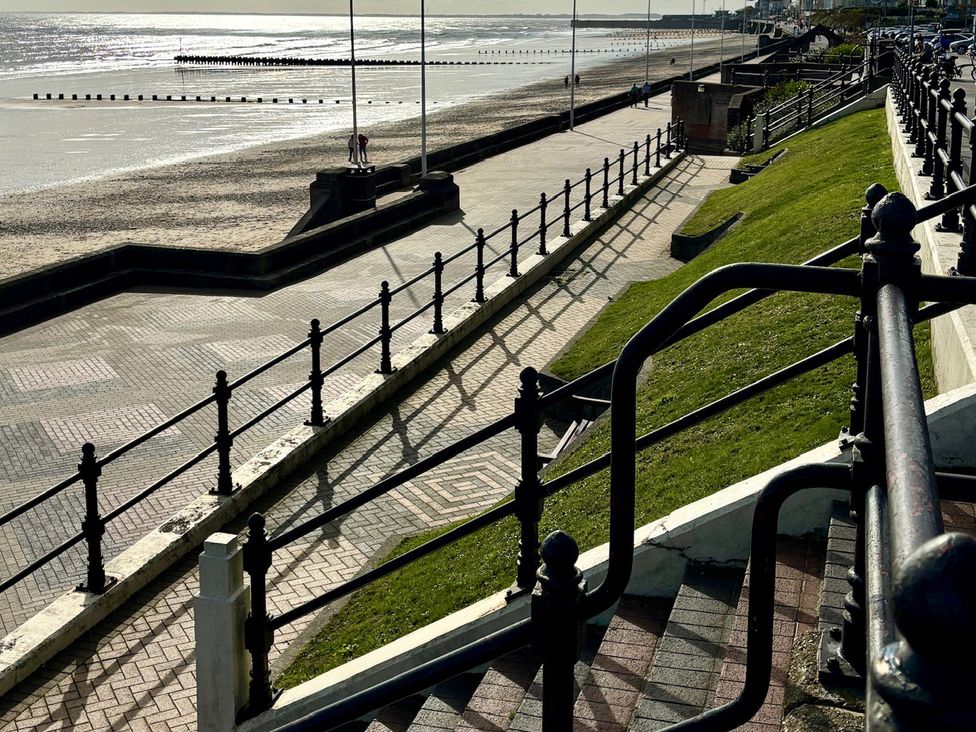 A view of the beach and promenade at Bobbies Retreat, 20 High Street, Bridlington