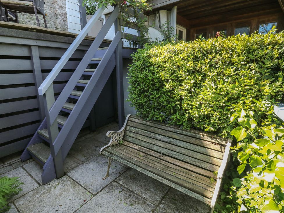 A garden area with stairs and bench at 46 Crowthers Hill Dartmouth