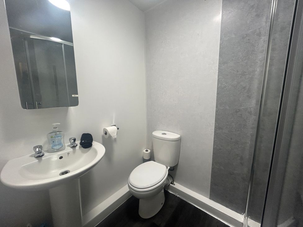 A bathroom with sink and toilet at Solway Firth View in Powfoot near Annan