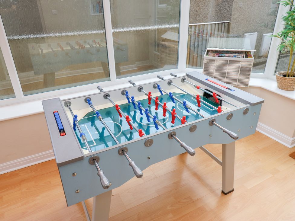 A foosball table in a snug at Farnhill View in Cross Hills