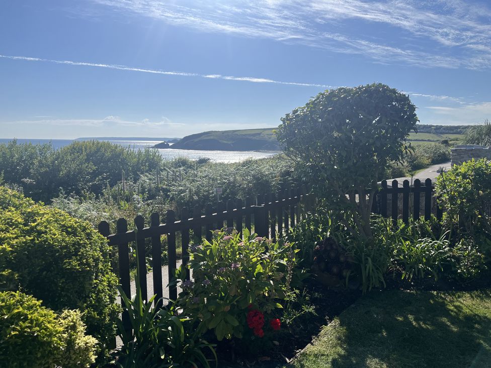 A view of the sea from a garden at Stonecroft in Praa Sands