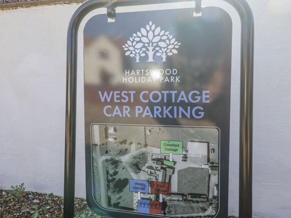 A parking sign map indicating location of cottages at West Cottage in East Knapton near Rillington