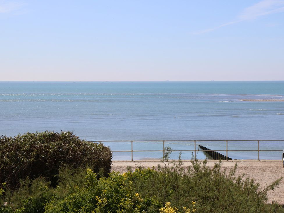 A view of the sea and sky from the beach at Bella vista in Selsey, West Sussex