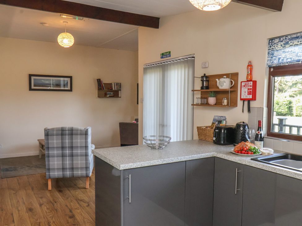 A kitchen with countertop and sink at Bugle Saltburn-By-The-Sea