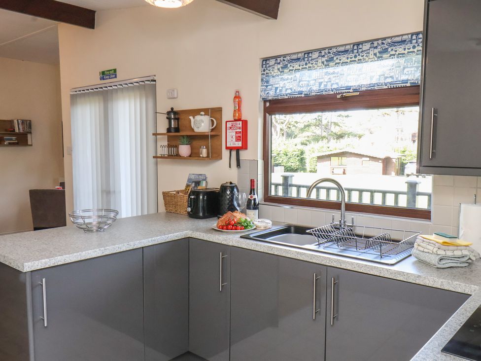 A kitchen with a countertop and sink at Bugle in Saltburn-By-The-Sea