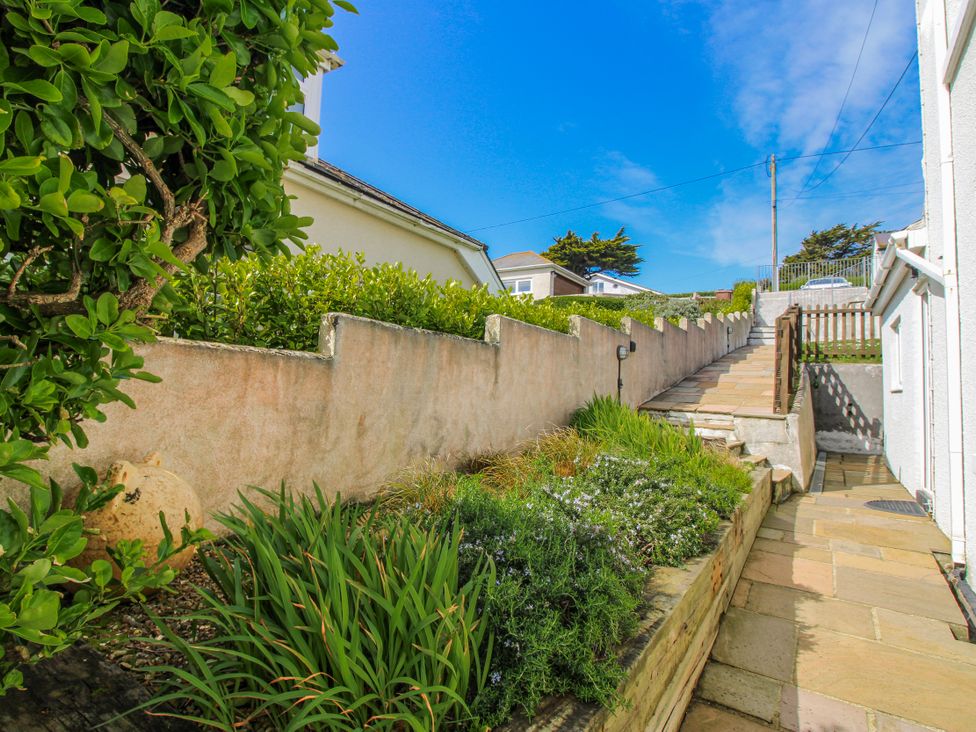 A pathway with stairs and plants at Eddystone in Hope Cove