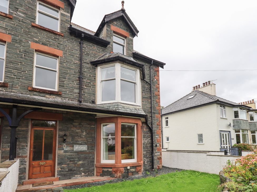 A house exterior with windows and a door at Hazelmere in Keswick