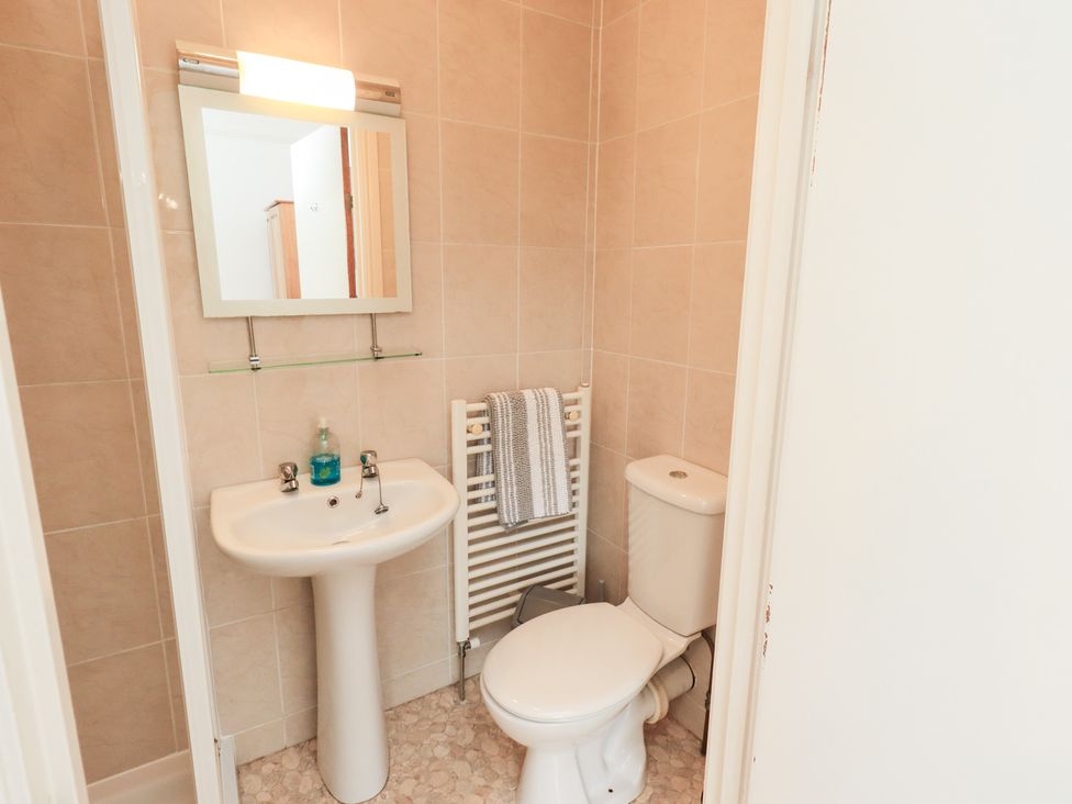 A bathroom with a sink and toilet at Hazelmere in Keswick