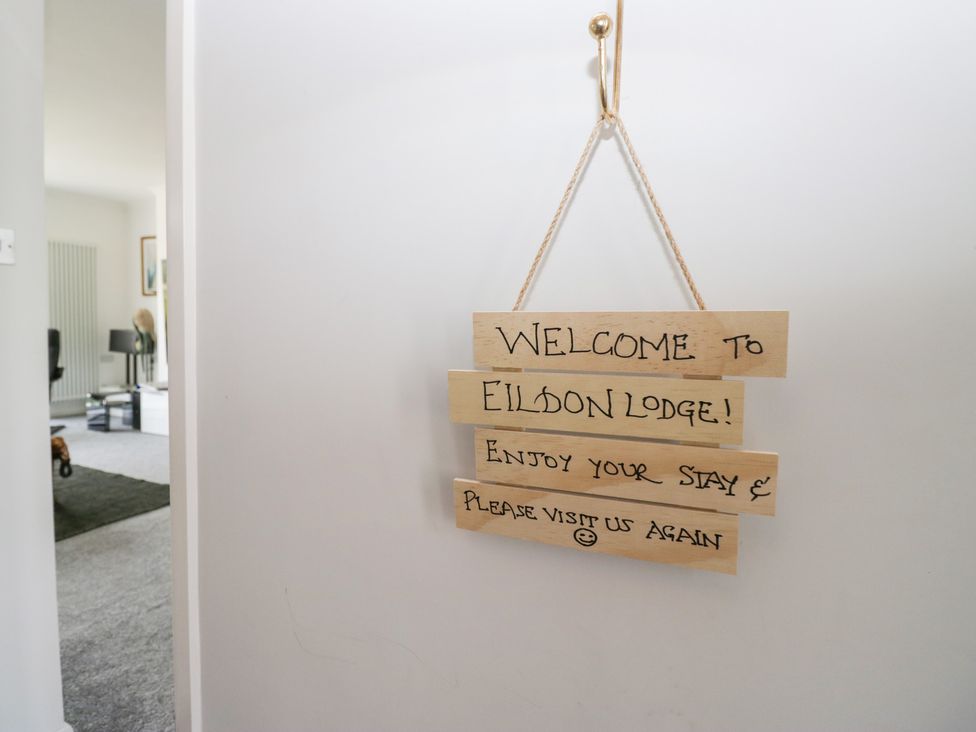 A welcome sign at Eildon Lodge in Gosforth
